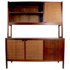 Mid Century  Hutch Credenza with Grass Matt Details