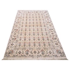 Tapis persan Isfahan en soie à motifs floraux, noué à la main, 18 Kheft