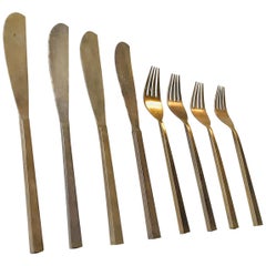 Vintage Midcentury Bronze Cutlery Set by Prince Sigvard Bernadotte for Scanline, 1950s