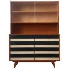 Striped Sideboard with Bookcase U-453 by Jiri Jiroutek for Interier Praha, 1960s