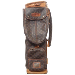 Mid Century Modern France Brown Louis Vuitton Golf Bag made in Canvas, 1960s