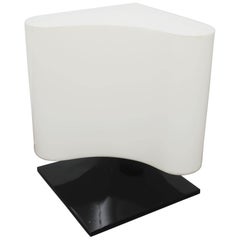Lampada da tavolo bianca italiana del Mid Century Modern di Vittorio Introini per Stilnovo
