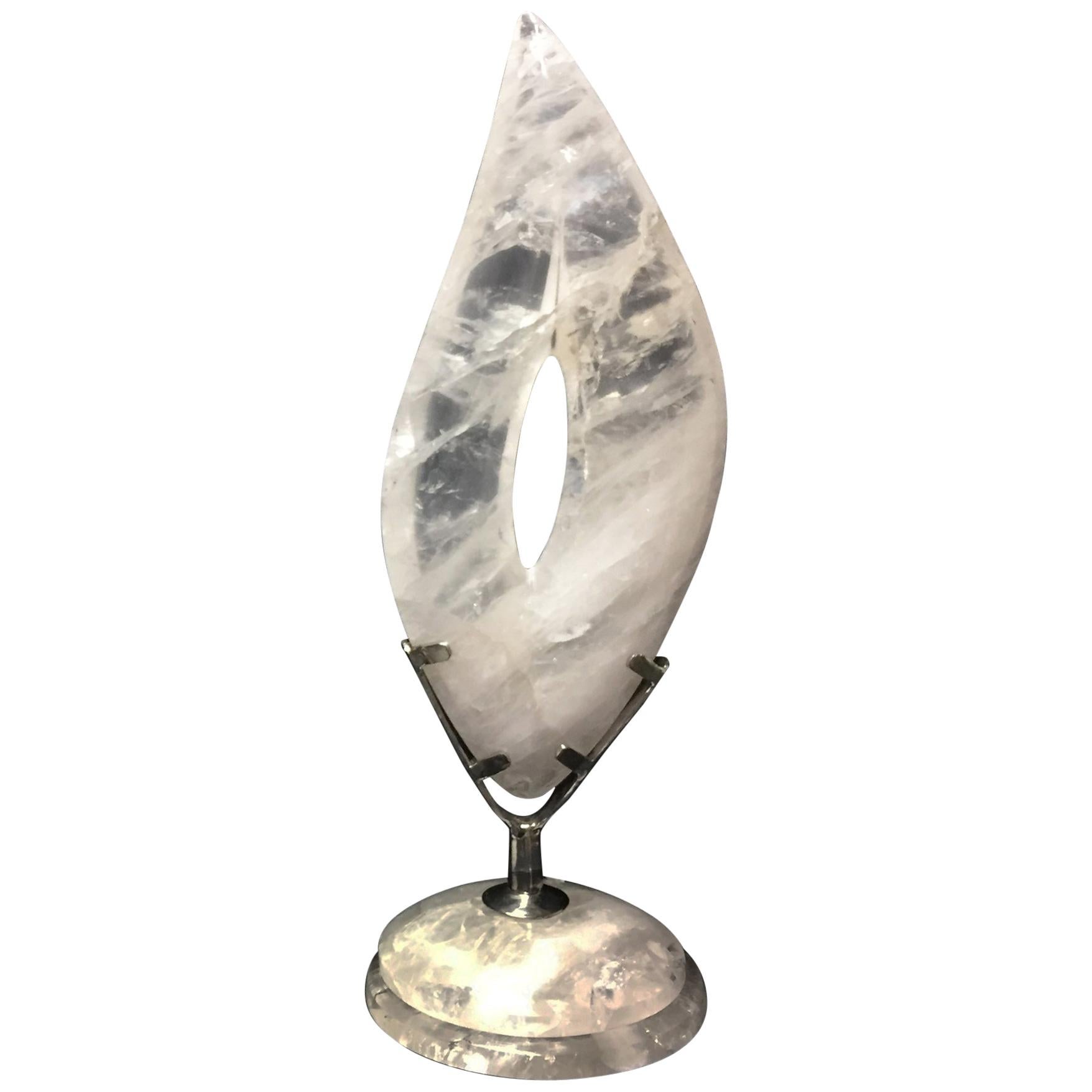 Modern Style Rock Crystal Table Ornament For Sale