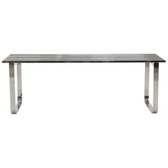 Chromed Steel Bench by Milo Baughman