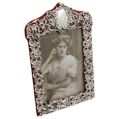 Antique Victorian English Sterling Silver Photograph Frame