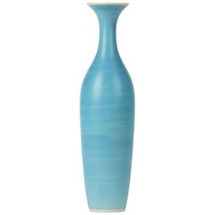 Vintage Gunnar Nylund for Nymølle Blue Glazed Porcelain Vase, circa 1950