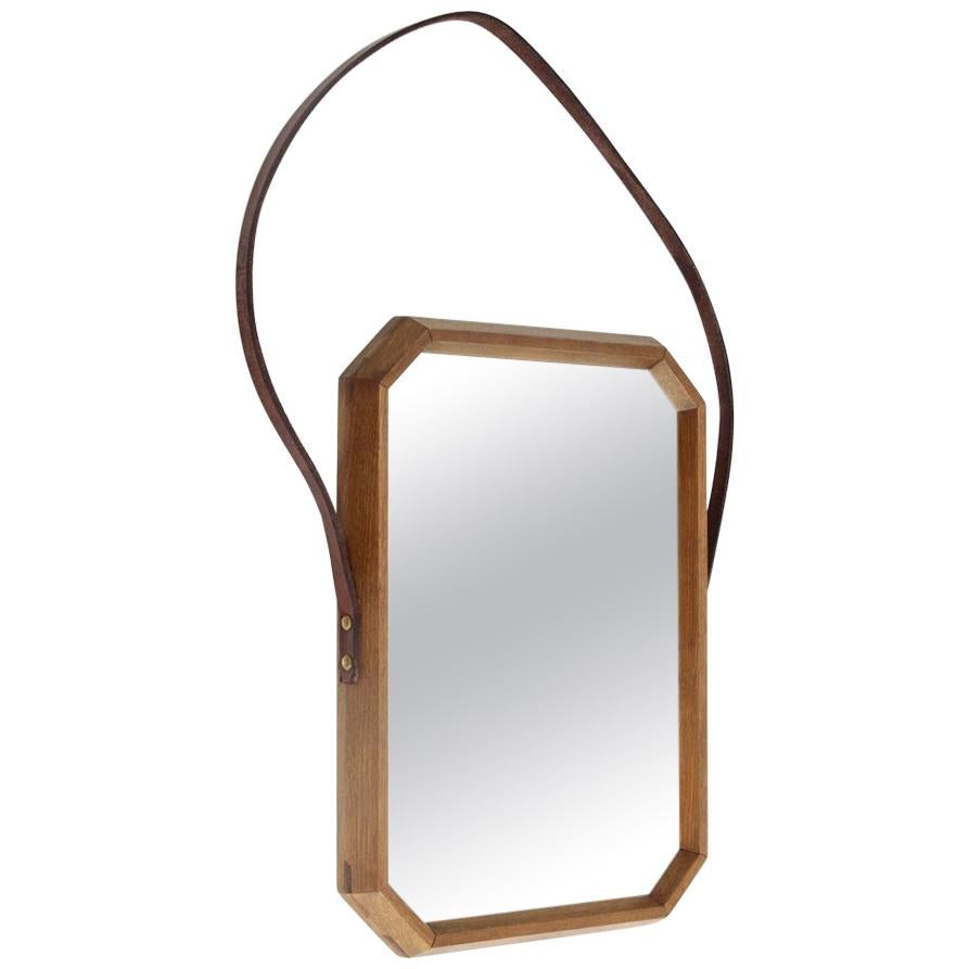 Italian Midcentury Wood Frame Mirror, 1960s