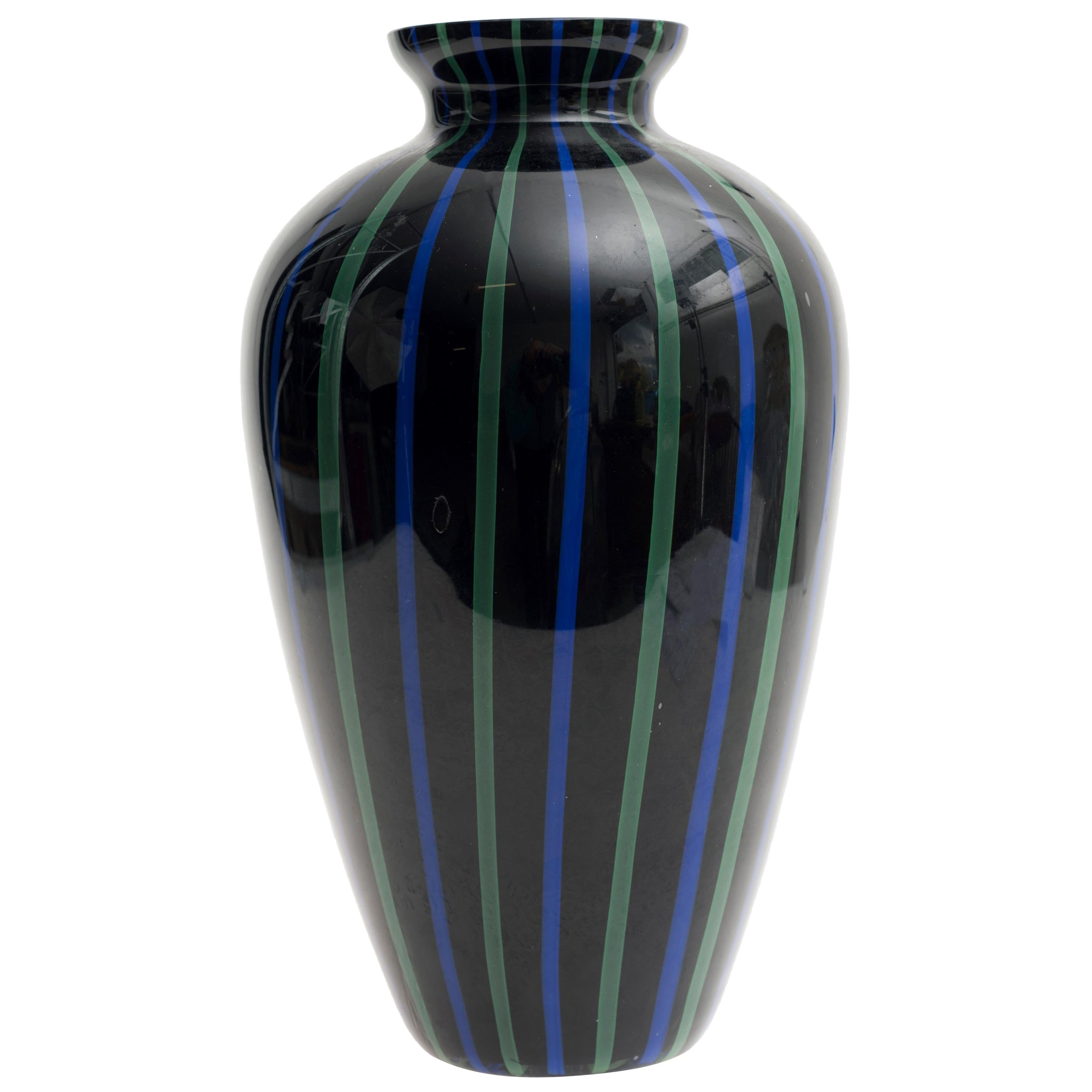 Murano Glass Vase, 1970s For Sale