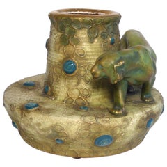 Ceramic Vase Art Nouveau Pottery Turn-Teplitz Bohemia Amphora, Austria