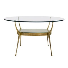 Vintage Brass Table by Cesare Lacca, 1950s