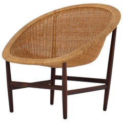 Very Rare Basket Chair in Rosewood by Nanna Ditzel