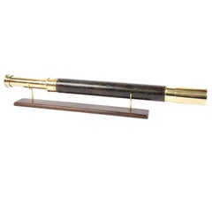 Brass Telescope with Leather-Covered Handle