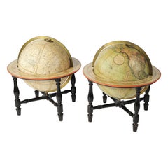 Pair of English Globes by Cary, London, 1798 and 1800