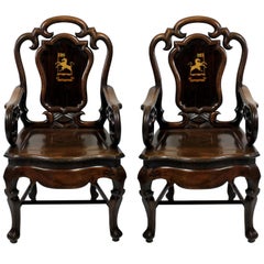 Pair of Early 19th Century Anglo-Chinese Armchairs