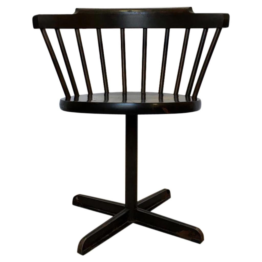 Vintage Industrial Swedish Wood and Metal “E10” Chair from Nesto For Sale