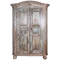 18th Century Alsace French with Original Paint Cabinet