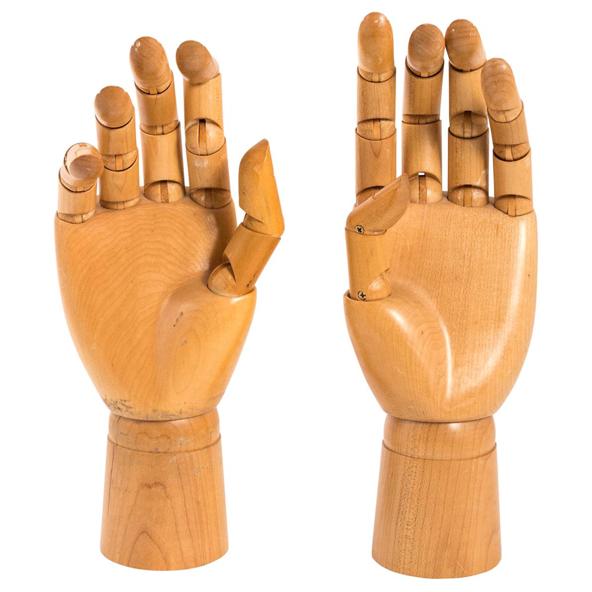Vintage Articulated Wood Hands at 1stDibs articulated wooden hand