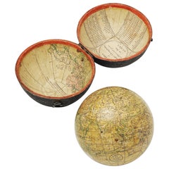 Antique 18th Century English Pocket Globe by John and William Cary, 1791