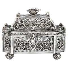 Antique Jewish Silver Filigree Spice Box, Moscow