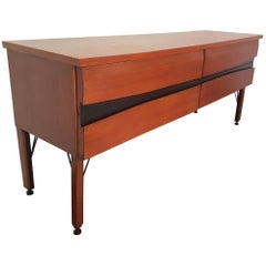 Italian Mid-Century Modern Wood Sideboard Silvio Cavatorta Style