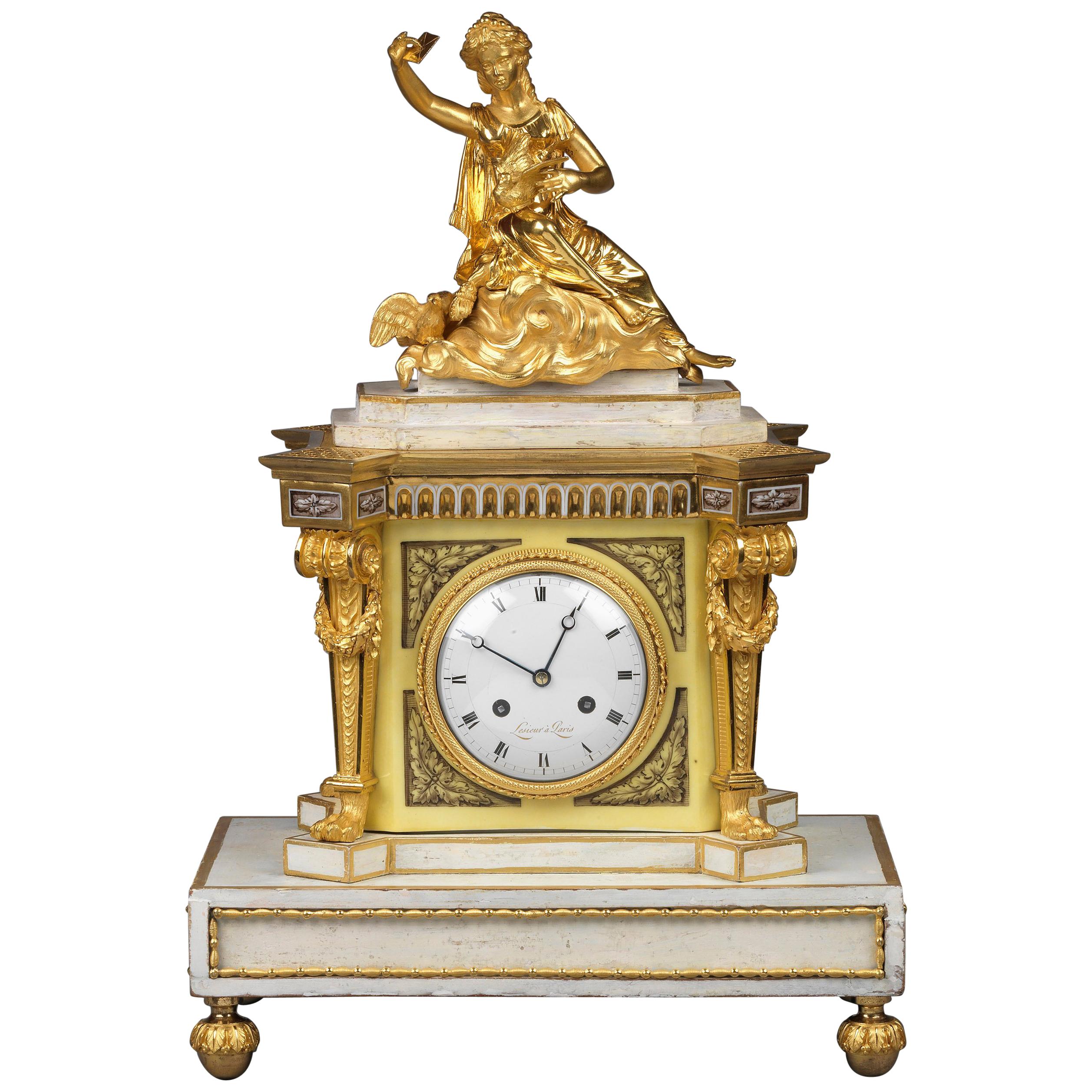 Louis XVI Bracket Clock by Lesieur For Sale