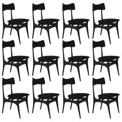 Set of 12 Vintage Modernist Alfred Hendrickxs Dining Chairs S3 Belform, Belgium Set of 12 Vintage Modernist Alfred Hendrickxs Dining Chairs S3 Belform, Belgium