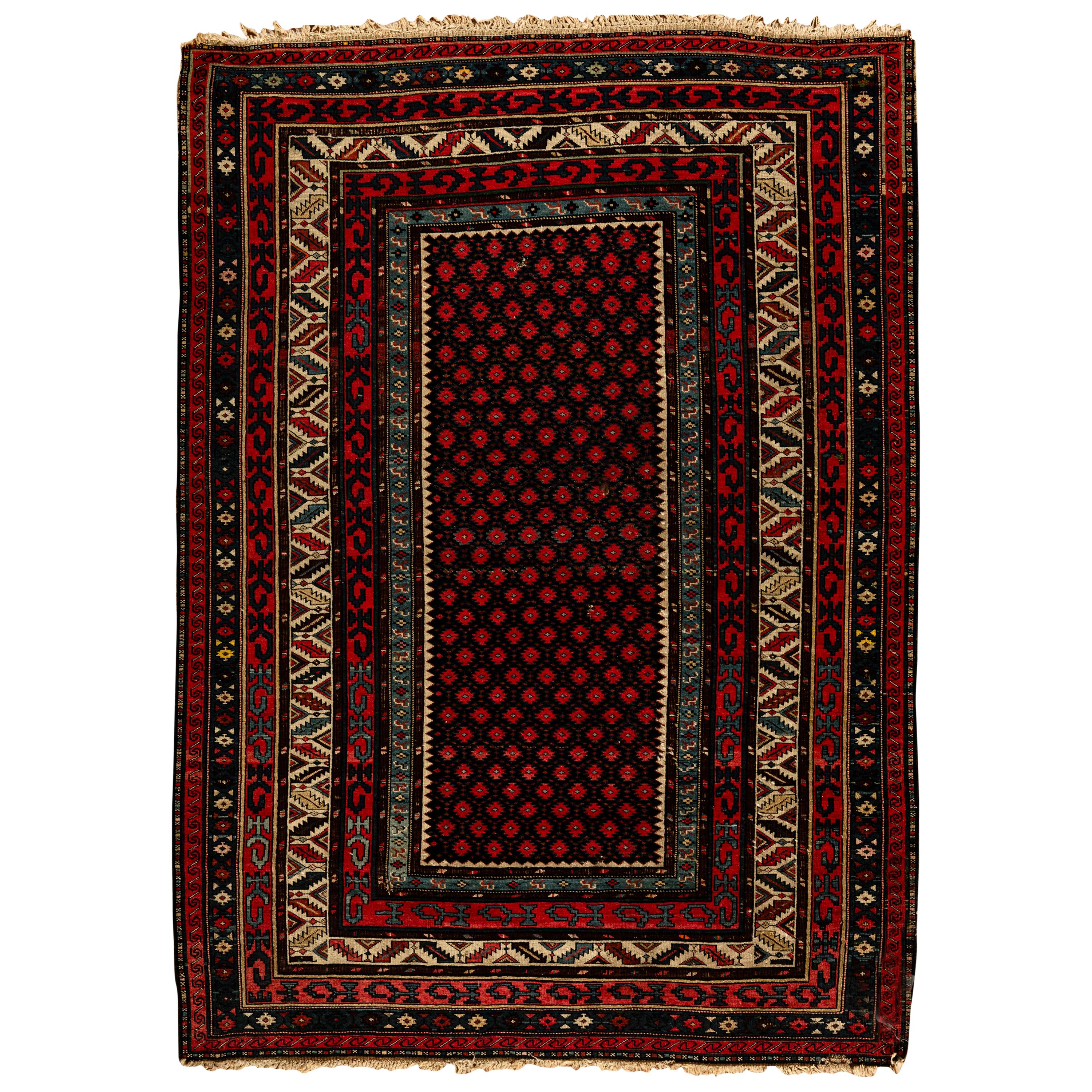 Antique Caucasian Shirvan Rug, circa 1890  4' x 5'7