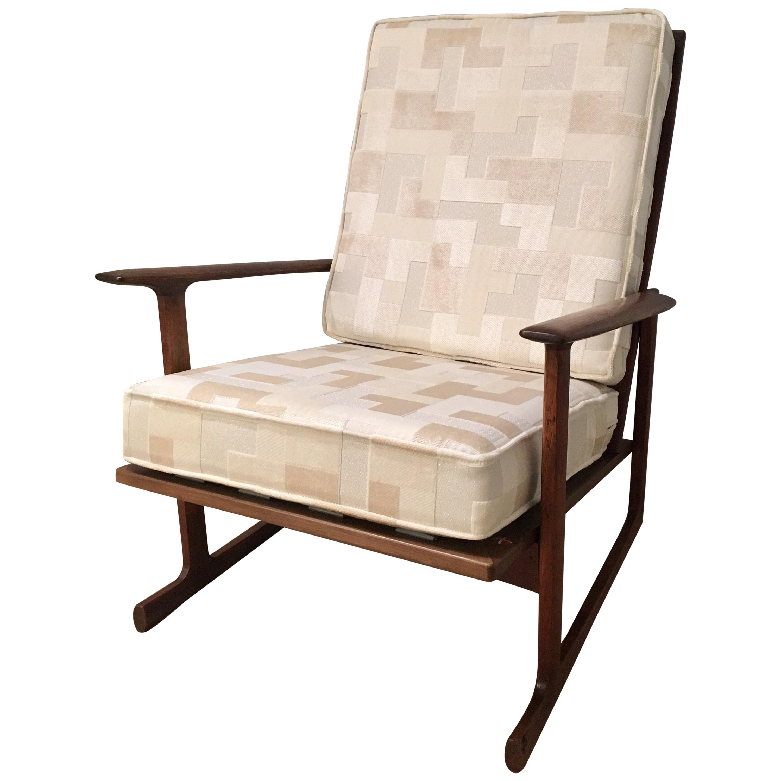 Kofod Larsen High Back Lounge Chair Danish, 1960s