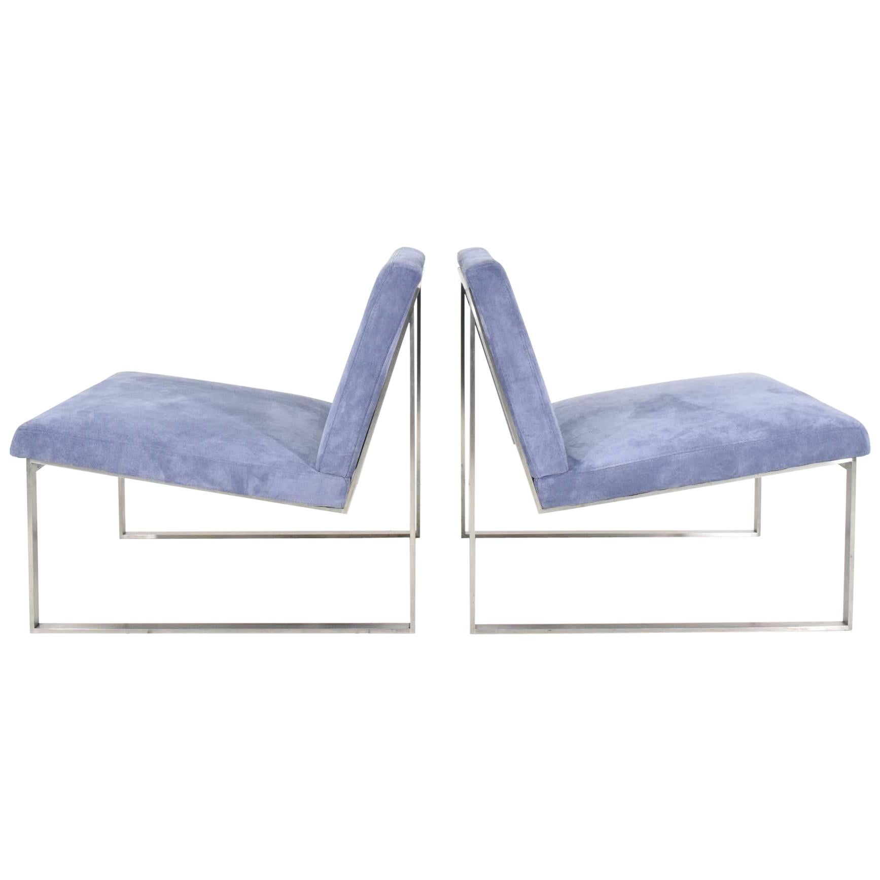 Ein Paar Bernhardt Lounge Chairs von Fabien Baron in Holly Hunt Suede