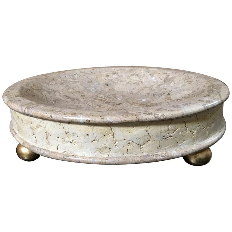 Tessellated Stone Oversized Bowl For Sale at 1stDibs