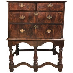 18th Century William and Mary Walnut Chest on Stand