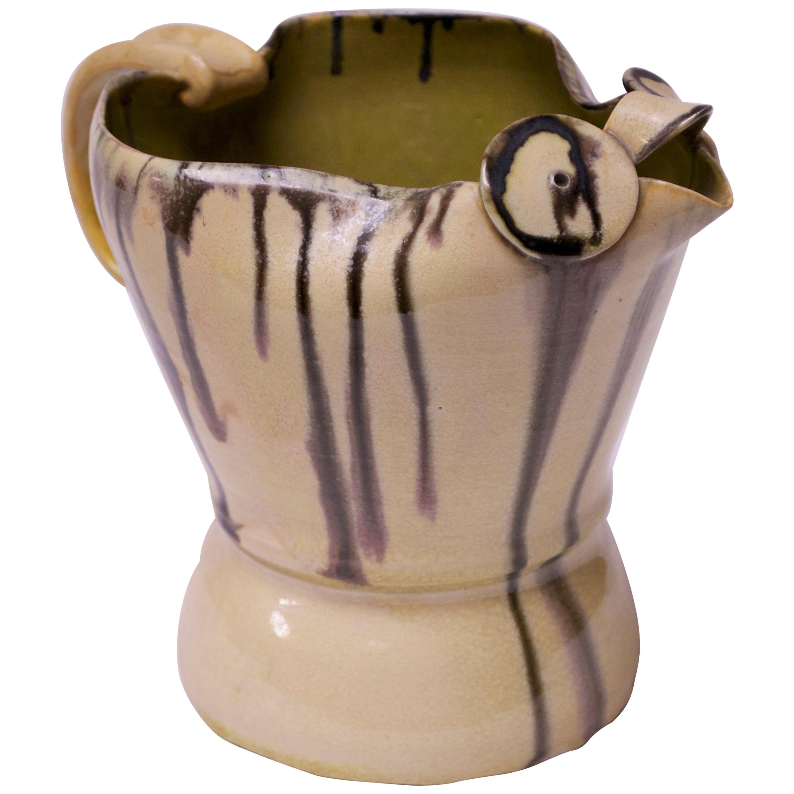 1940s Studio Pottery Chicken Pitcher by Emily Reinse