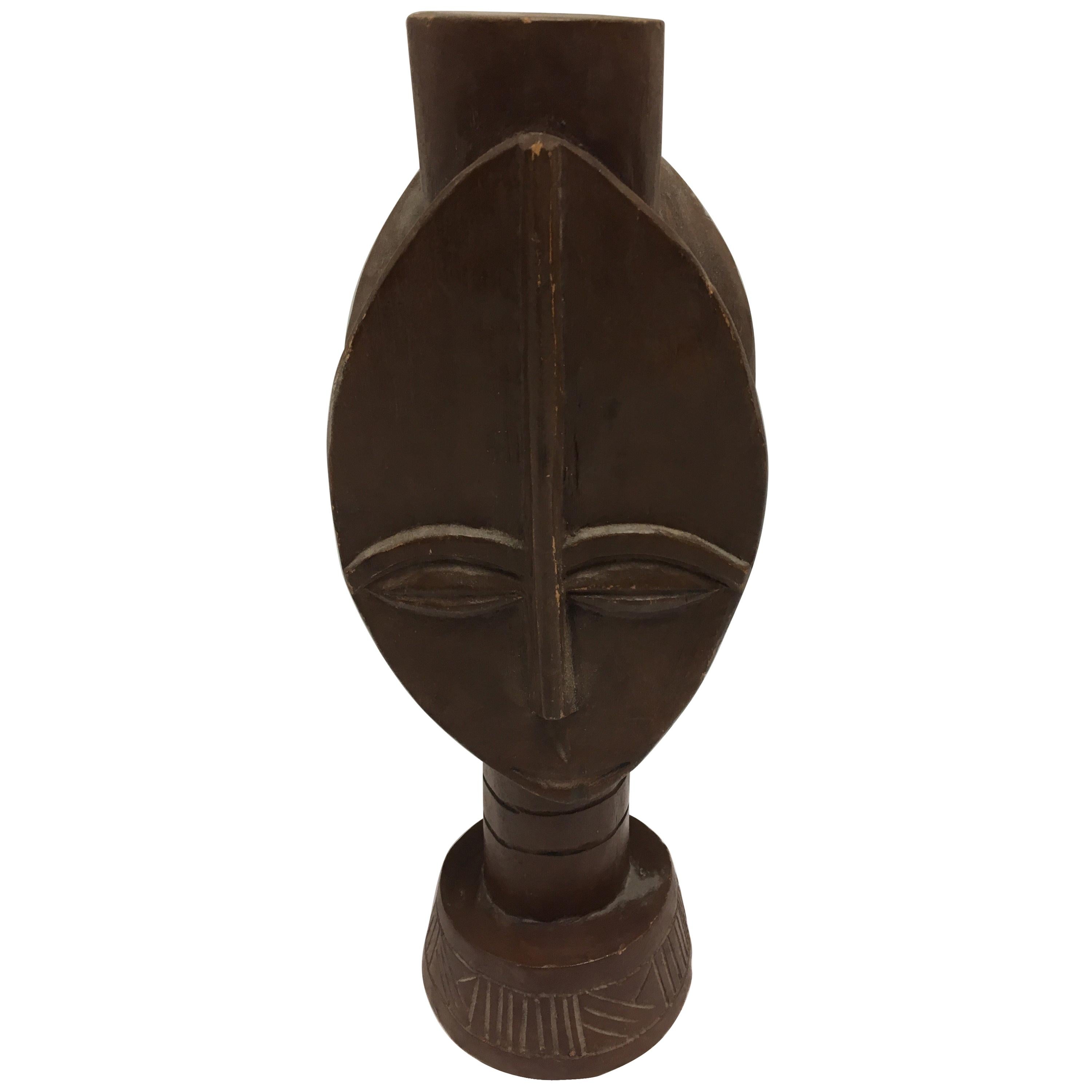 Decorative African Folk Art Mid-Century Modern Tribal Sculpture Art