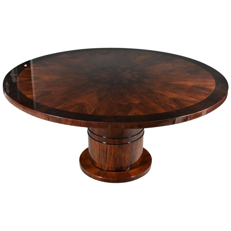 Art Deco French Round Dining Table In, Art Deco Round Table