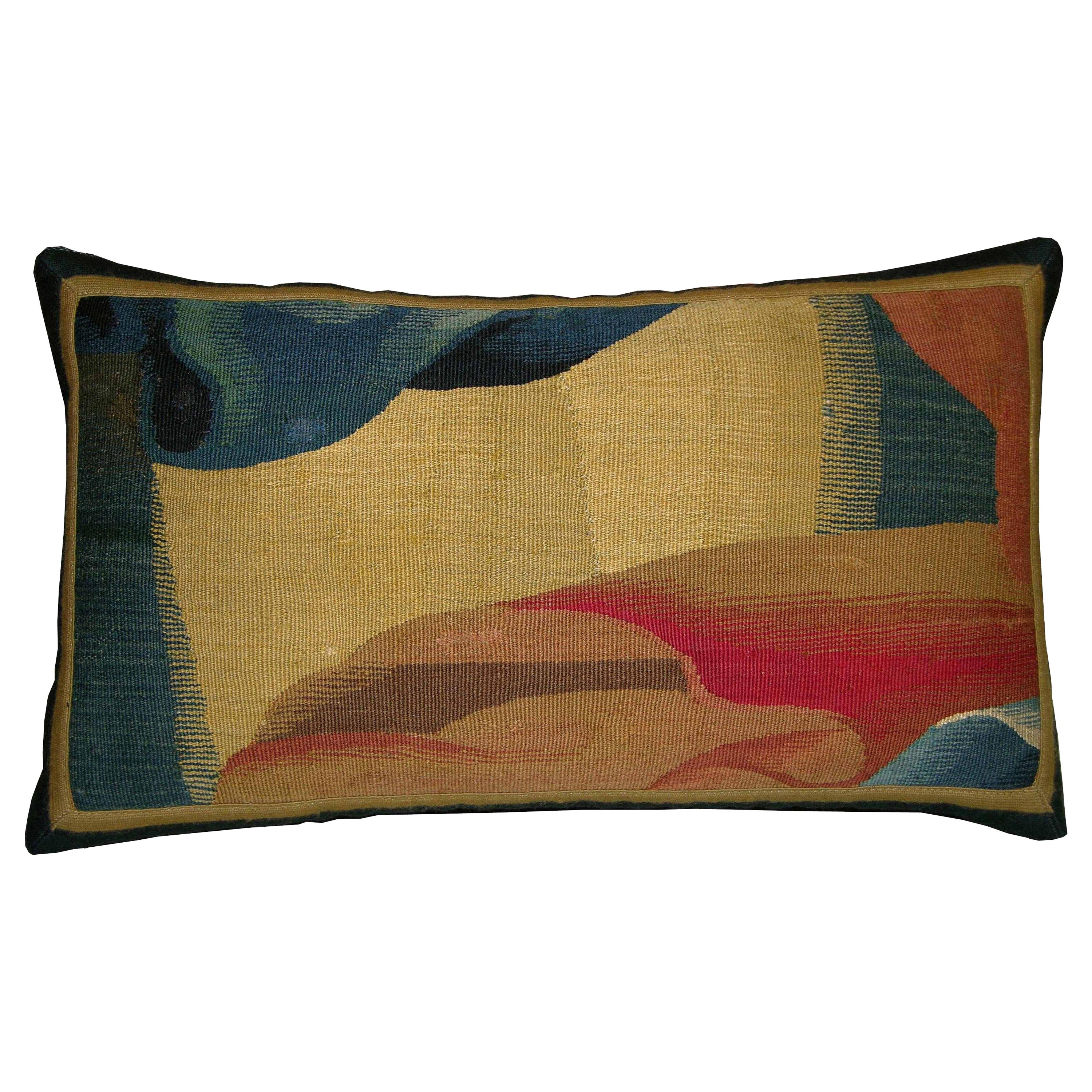 Antique Flemish Tapestry Pillow, circa 17th Century 1723p For Sale