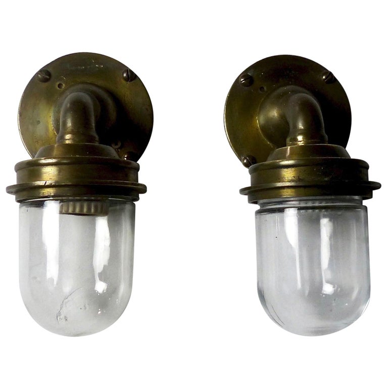 1920s Brass “Jam Jar” Style Wall Sconces at 1stDibs jam jar wall lights