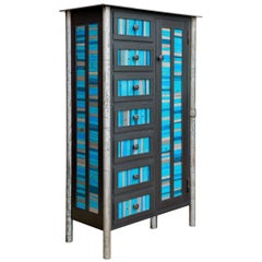 Jim Rose Steel Furniture - Cabinet and Case of Drawers, Modern Functional Art