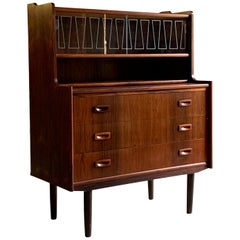 Danish Rosewood Bureau Cabinet Dresser Midcentury, circa 1960s