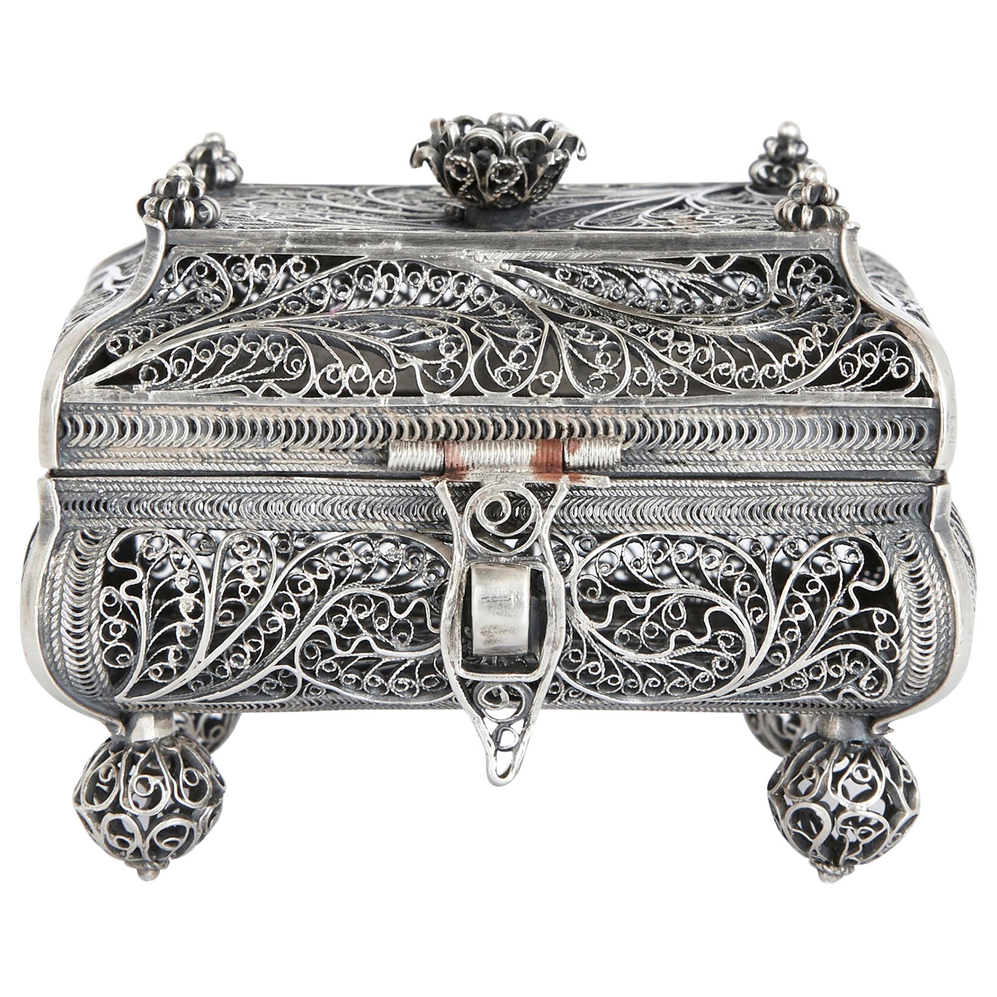 19th Century Jewish Silver Filigree Spice Box