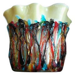 Multicolored Blown Glass Vase