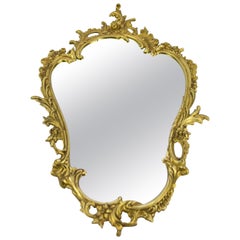 French Louis XV Style Wall Mirror in Bronze