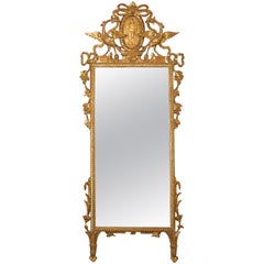 Mirror in Gilded Wood from Tuscany, Italy, 18th Century