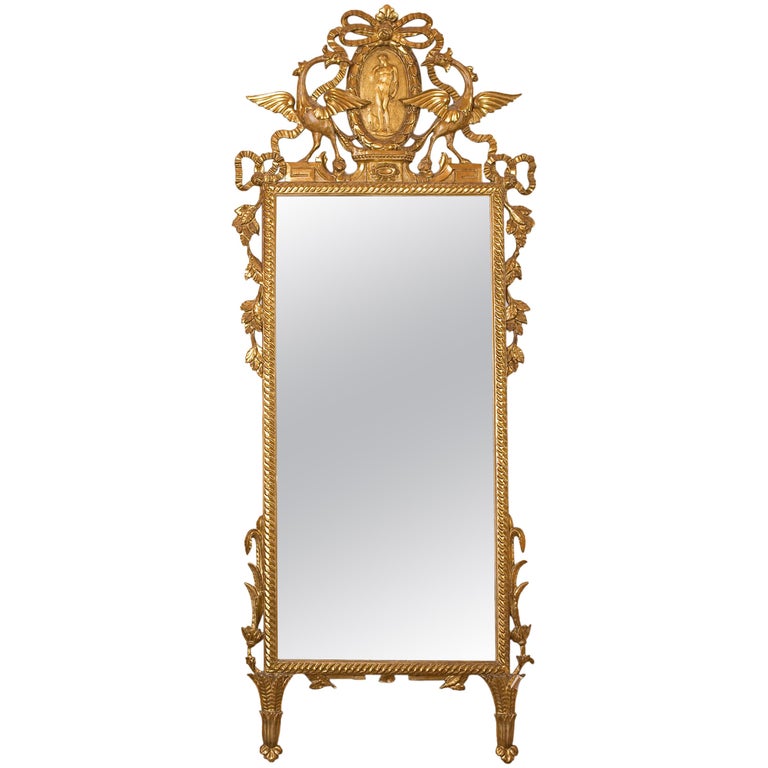 Mirror in Gilded Wood from Tuscany, Italy, 18th Century For Sale at 1stdibs