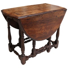 18th Century English Oakwood Folding Table