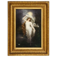 Large and Exceptional Berlin KPM Porcelain Plaque of Female Maiden, Dietrich