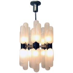 10-Light "Torpedo" Chandelier by Carlo Nason for Mazzega