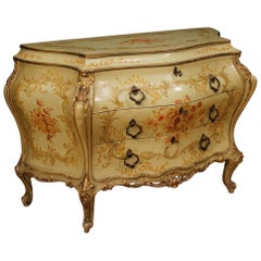 20th Century Lacquered, Painted, Giltwood Venetian Dresser, 1960