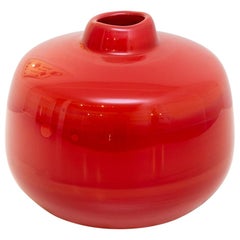 Used Massimo Micheluzzi Red Glass Vase