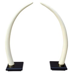 Mid Century Modern Monumental Faux Tusks