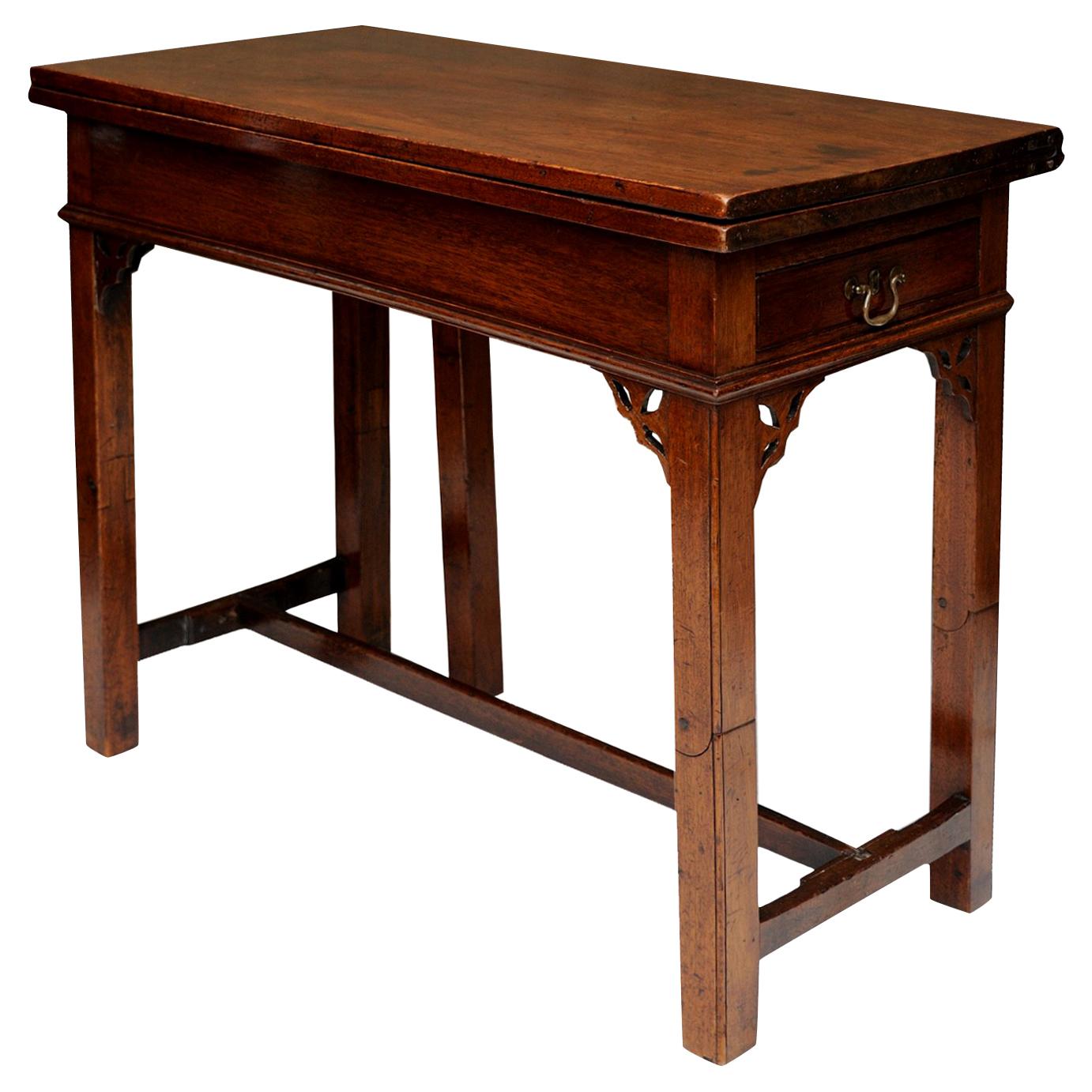 Mahogany Chippendale Period Military Campaign Table, circa 1760 For Sale